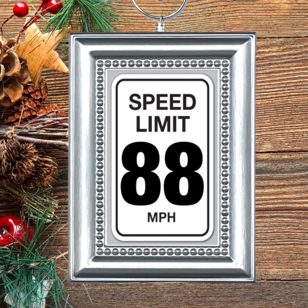 Back To The Future 88 MPH Retro Movie Memorabilia Christmas Tree Ornament